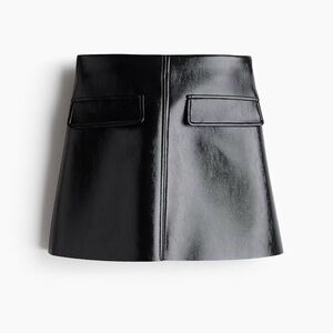 H&M COATED MINI SKIRT Size Small